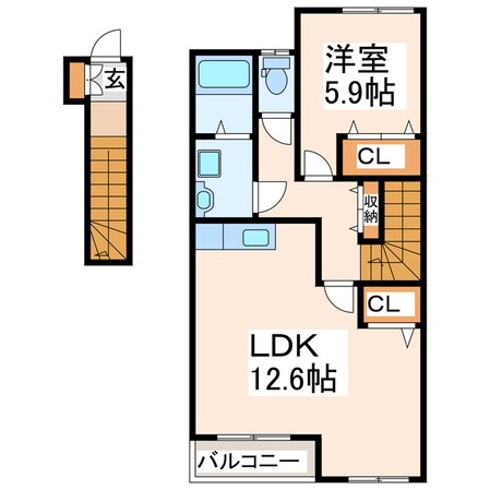 秋桜（富合）の物件間取画像